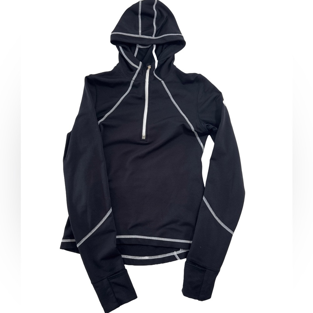 Lululemon 1/2 Zip Hoodie 6 Tech Fleece Thumbholes Reflective‎ Activewear Running